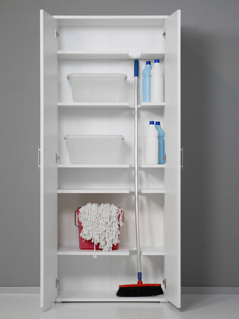 Armadio Portascope Mondo Viro | 2 Ante Con Ripiani | Per Garage O Lavanderia | 65x45x182 Cm - Foto 4