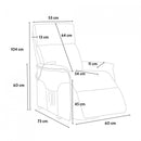 Poltrona Alzapersona Elettrica 1 Motore 60x73x104 cmin Similpelle Marrone Scuro