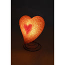 Lampada Cuore 15x5x15 cm con Led Rossa