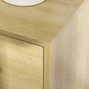 Cassettiera 3 Cassetti 80x40x78 cm in Acciaio e Legno Naturale