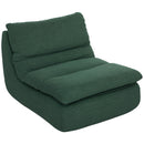Poltrona da Salotto Design Moderno da Terra 82x103x75 cm in Tessuto Effetto Velluto e Schiuma Verde  