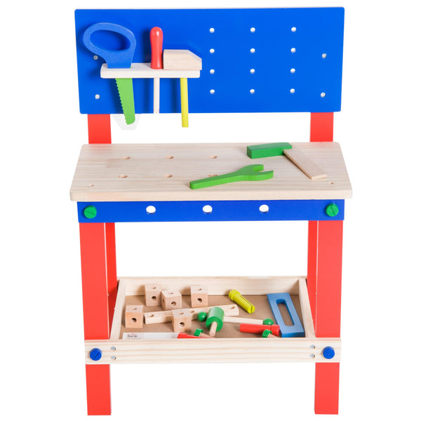 acquista Banco da Lavoro Giocattolo in Legno per Bambini con 20 Accessori