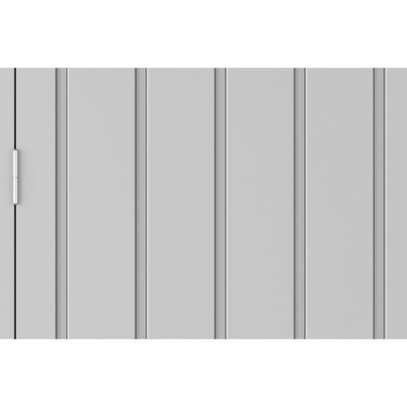 Casetta Box da Giardino 249,1x209,3x231,3 cm in Acciaio Zincato Grigio