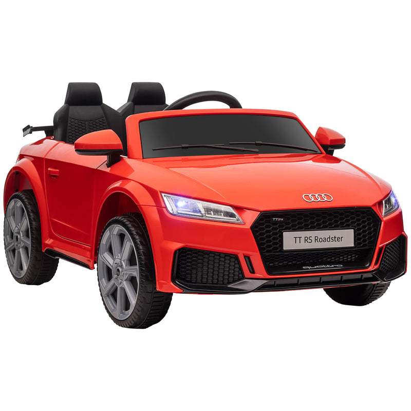 Macchina Elettrica per Bambini Licenza Audi TT con Telecomando e Fari LED Rosso  