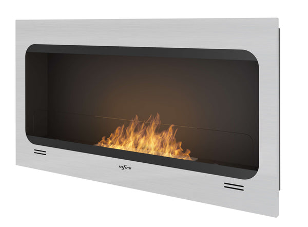 Camino a Bioetanolo da Parete 100x55 cm con Vetro Inspire Cromato sconto