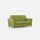 Divano 2 Posti 152x85x85 cm Yasel in Tessuto Verde