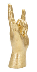 Statua Mano ""Yeah"" 14,5x23x7 cm in Poliresina Oro