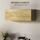 Mobiletto Bagno Pensile 80x25x30 cm con Anta a Ribalta Legno Naturale   