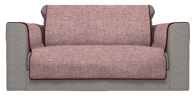 Copridivano con Copri Braccioli in Poliestere Bordeaux Varie Misure