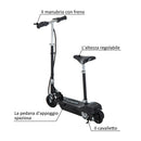 Monopattino Elettrico per Bambini 120W Pieghevole con Sella Nero 
