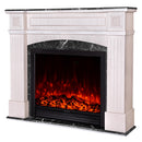 Camino Elettrico da Pavimento 136,5x157x32 cm Effetto Fiamma 1500W Josefina maxi & Maximus Ivory/dark gray