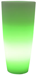 Vaso Luminoso Tondo Ø33x70 cm Bauer Home Light Ghiaccio e Verde