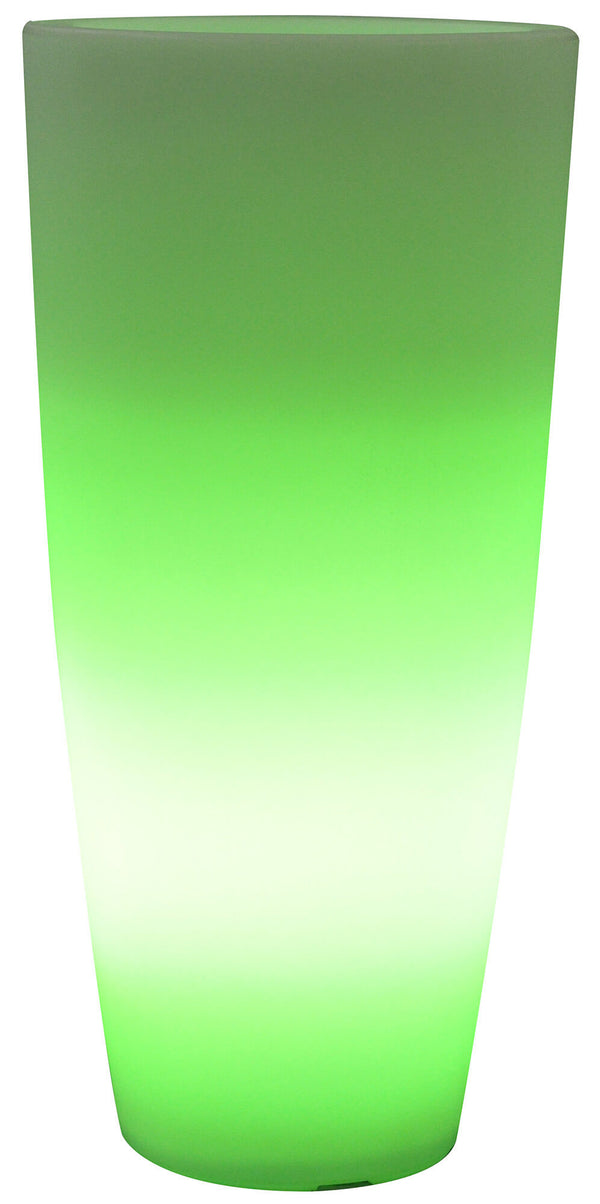 Vaso Luminoso Tondo Ø33x70 cm Bauer Home Light Ghiaccio e Verde sconto