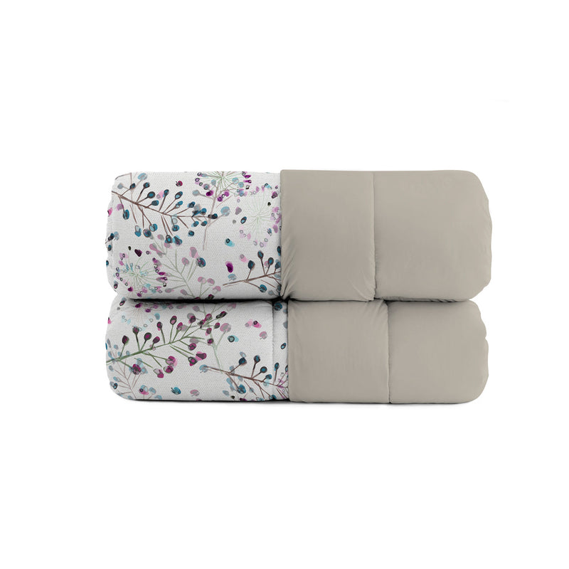Trapunta Invernale Matrimoniale Stampata in Microfibra 200gr Double Face Flor      