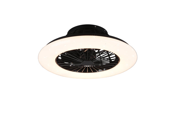 acquista Plafoniera Ventilatore da Interno a led in PLASTICA Nero Opaco