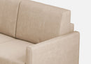 Divano Angolare 6 Posti 281x241x85 cm Karay in Tessuto Beige