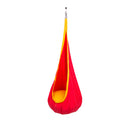 Altalena Amaca Nido da Soffitto Ø70x150 cm con Cuscino in Cotone Blu o Rosso