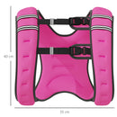 Giubbotto Zavorrato 8kg Traspirante 40x35 cm con Tasca Portaoggetti e Spallacci in tessuto Oxford Rosa      