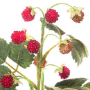 Set 4 Rami Artificiali con Fragoline di Bosco a 3 Diramazioni H 29 cm