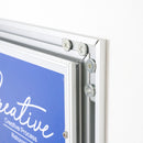 Bacheca con Apertura a Battente 30,1x48,7x2,3 cm in Alluminio con Led Silver