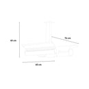 Stufa Elettrica ad Infrarossi da Soffitto 60x40x74 cm 4000W Sined  Grigio