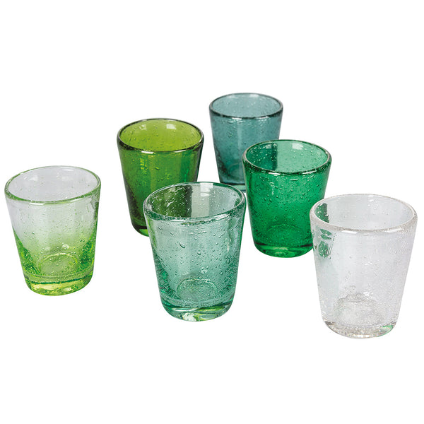 acquista Set 6 Bicchieri Acqua Cancun Greenery in Vetro VdE Tivoli 1996 Verde