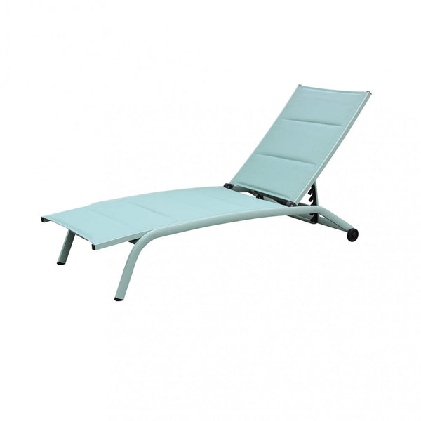 Lettino Prendisole da Giardino Itaca Impilabile 194x71x83 h cm in Textilene Verde acquista