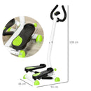Stepper con Manubrio Monitor LCD 55x44x108 cm Bianco e Verde  