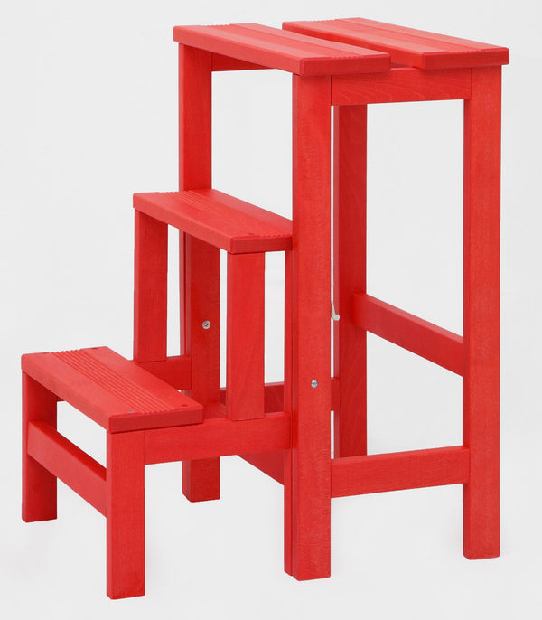 online Sgabello Scaletta 60x40x46 cm in Legno Rosso