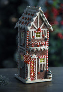 Statuina Palazzo Natalizio Pan di Zenzero con Led 28,5 cm in Resina