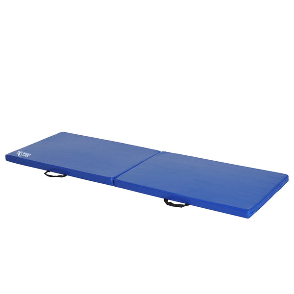online Tappetino Ginnastica Pieghevole Antiscivolo 180x60x5 cm Materassino Fitness Blu
