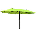 Ombrellone da Giardino Doppio 460x270x240 cm in Acciaio e Poliestere Verde