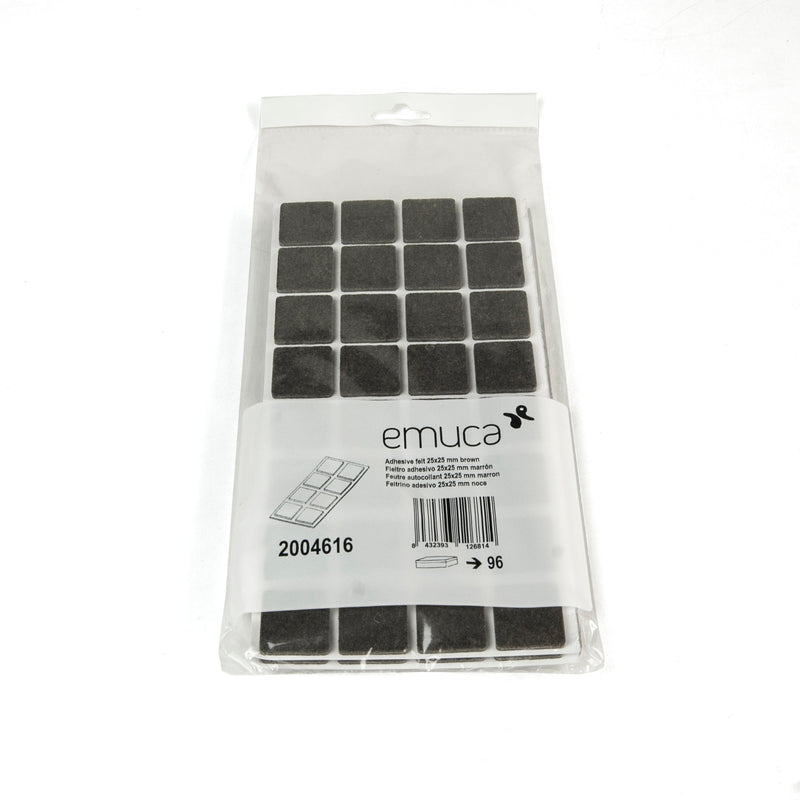 Feltrini Adesivi per Mobile Quadrati 25 x 25 mm 960 Pezzi Emuca