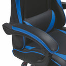 Sedia da Gaming 61x56x123 cm in Similpelle Nera e Blu