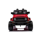 Macchina Elettrica per Bambini Fuoristrada Toyota Fj Cruiser 12V Telecomando Ruote in Gomma e Sedile in Pelle Rosso