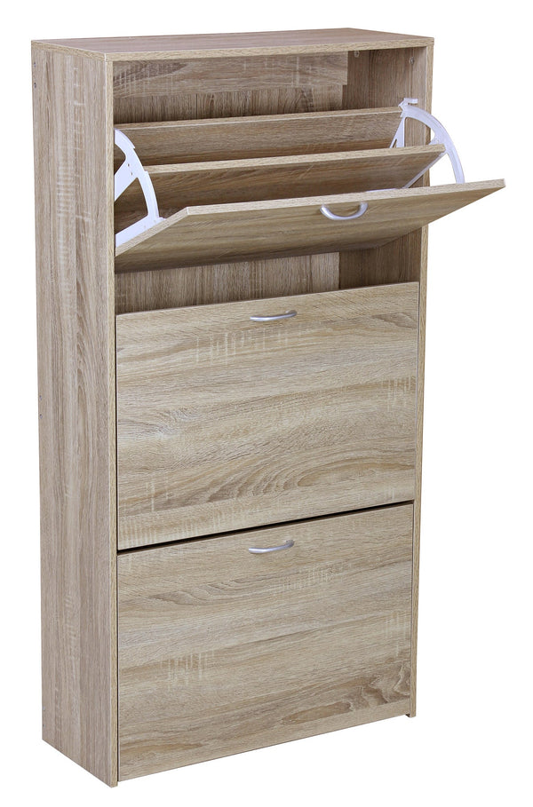 Mobile Scarpiera 3 Ante 60x24x116 cm in Legno Truciolare Sonoma acquista