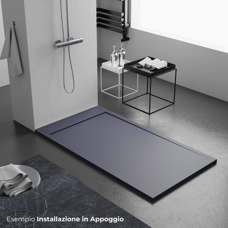 Piatto Doccia in Pietra Bonussi Kamet Antracite Varie Misure