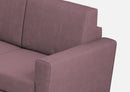 Divano 2 Posti 172x85x85 cm Yasel in Tessuto Prugna