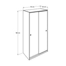 Armadio 94x182z52 cm sonoma bianco con ante scorrevoli