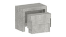 Set 2 Panche Allungabili 66/290x25x45 cm Pratika Singola A e B Cemento  