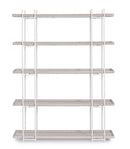 Libreria 4 Ripiani 120x32x164 cm Laurel in Acciaio