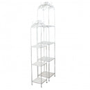 Set 2 Scaffali Doriane in Alluminio Bianco Antico