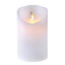 Set 3 Candele Cera Artificiale con Telecomando a Fiamma Mobile Altezza 13 cm Bianco