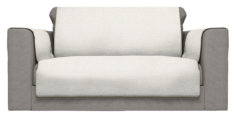 Copridivano con Copri Braccioli in Poliestere Panna Varie Misure