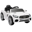 Auto Elettrica per Bambini Licenza Mercedes-Benz 12 V 103x63x44 cm con Telecomando e Sospensioni su 4 Ruote in PP Bianca      