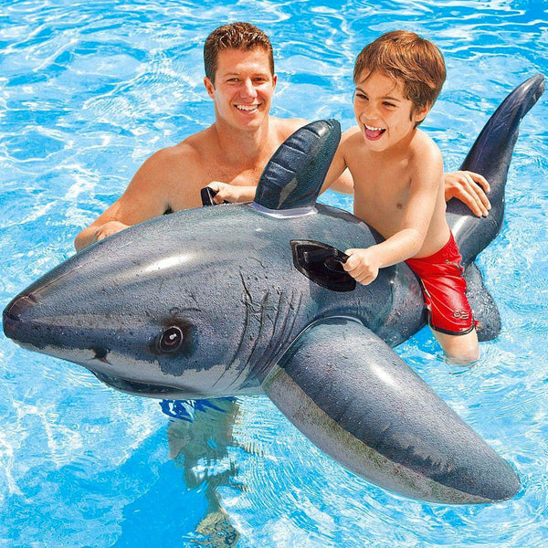 sconto Materassino Cavalcabile Gonfiabile per Bambini a Forma di Squalo 173x107 cm Intex