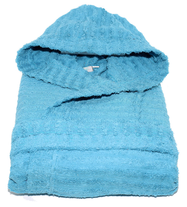 online Accappatoio in Spugna 100% Cotone Sally Horizon Petrolio