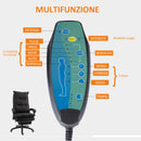 Sedia Poltrona Operativa da Ufficio Reclinabile con Poggiapiedi Estraibile e 6 Punti di Massaggio in Tessuto Effetto Lino Nero