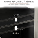Credenza Moderna con 2 Armadietti 121x37x75 cm Nero e Grigio 
