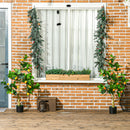 Set 2 Piante Artificiali di Limone e Arancia H120 cm con Vaso Verde